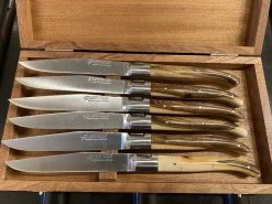 Fontenille Pataud Laguiole Steak Knife Set Of 6 Pistachio -Knife shop 91d2d7a7 5c69 4ffc 8d58 657a76fd4b3f