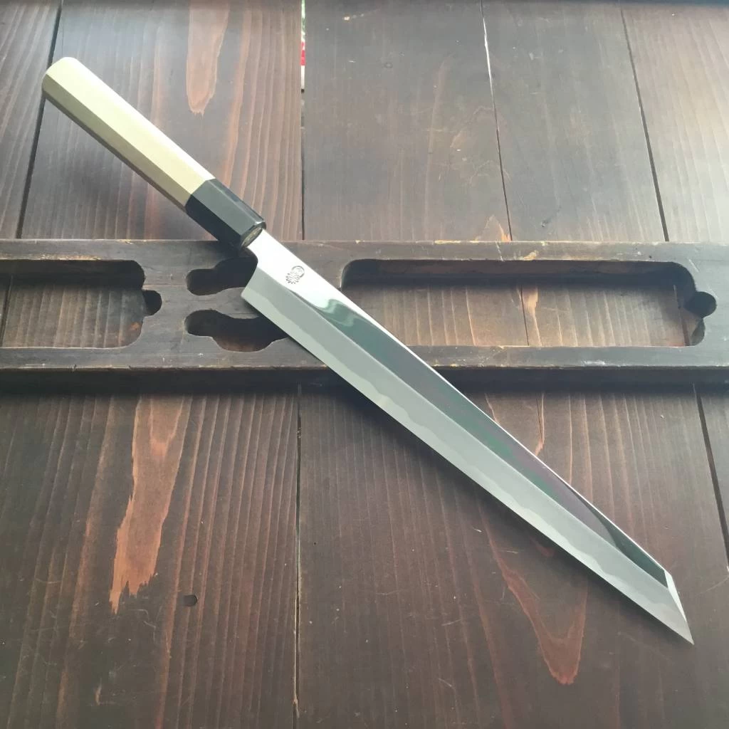 Sakai Kikumori Choyo 270mm Kiritsuke Yanagi Shirogami 2 With Saya 3 Sakai Kikumori Choyo 270mm Kiritsuke Yanagi Shirogami 2 With Saya