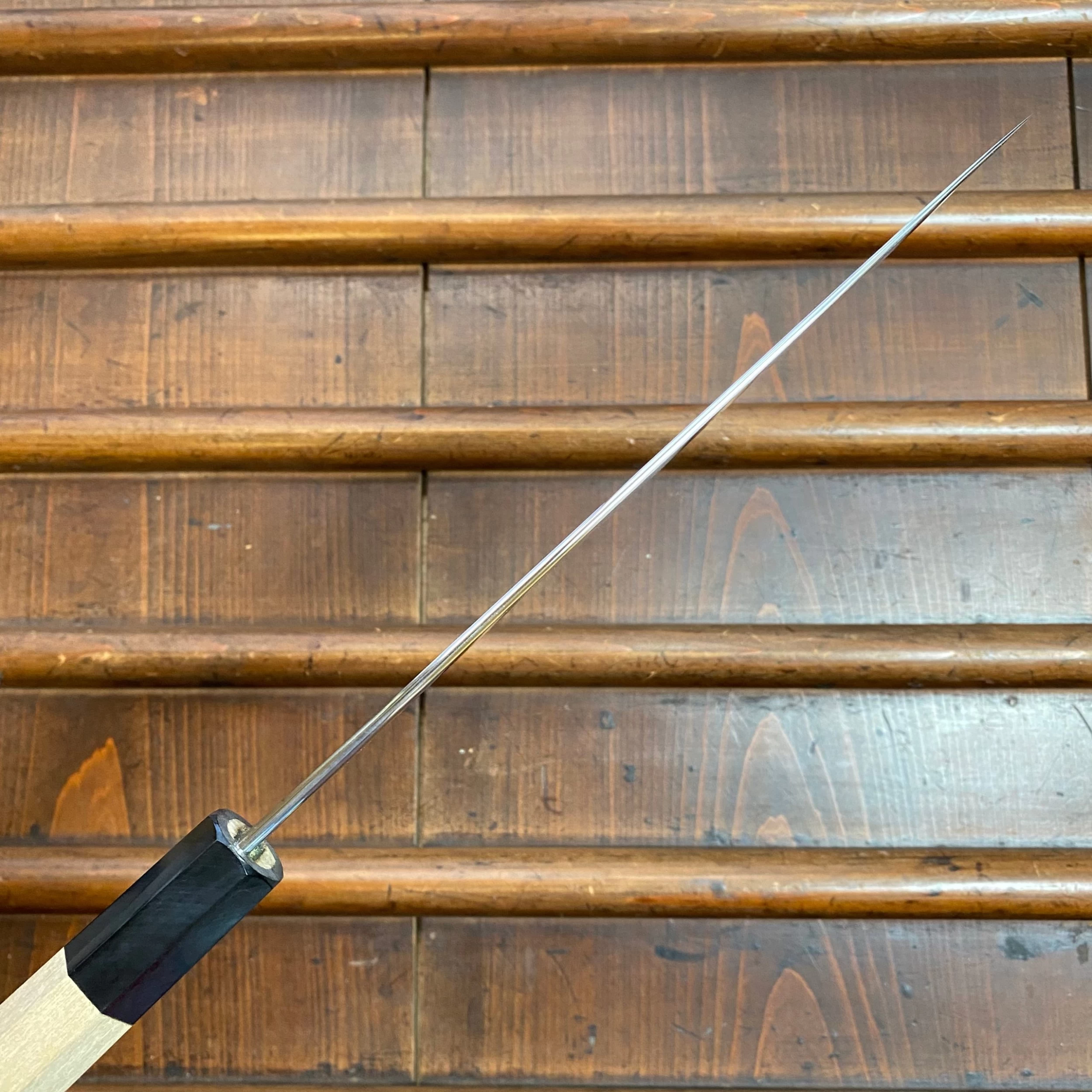 Takada No Hamono 210mm Gyuto Ginsanko Stainless Suiboku Finish Octagonal Ho & Horn Handle 8 Takada No Hamono 210mm Gyuto Ginsanko Stainless Suiboku Finish Octagonal Ho & Horn Handle - Image 6