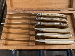Fontenille Pataud Laguiole Steak Knife Set Of 6 Pistachio -Knife shop 9b9c91cb 72b7 4fed 9506 2b91de0ddc69