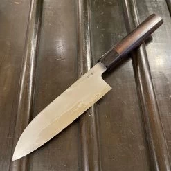 Takada No Hamono 180mm Santoku Iron Clad Aogami 2 Suiboku Finish Pakka & Ebony -Knife shop A776CF8D 8035 414E A415 3D764CA156EF