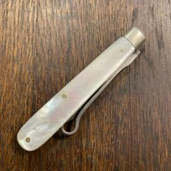 Vintage Hibbard Spencer & Bartlett 2 5/8" Pen Knife W Button Hook MOP 1855- 1960 (1920's Or Older?) -Knife shop AB2E6A92 A238 4CB0 849D 5D5D33C6F004