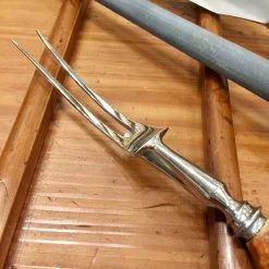 Vintage Harrods Carving Set Carbon Steel Blade, Stainless Fork Carborundum Honing Rod C 1930's-50's -Knife shop B054833F A0AD 44AE A2AA B640B77E2809