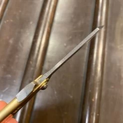 Higonokami 9cm Aogami 2 Steel Folding Knife Medium Brass Handle -Knife shop B8A8C444 FB76 421A 828A FA92ED23C599