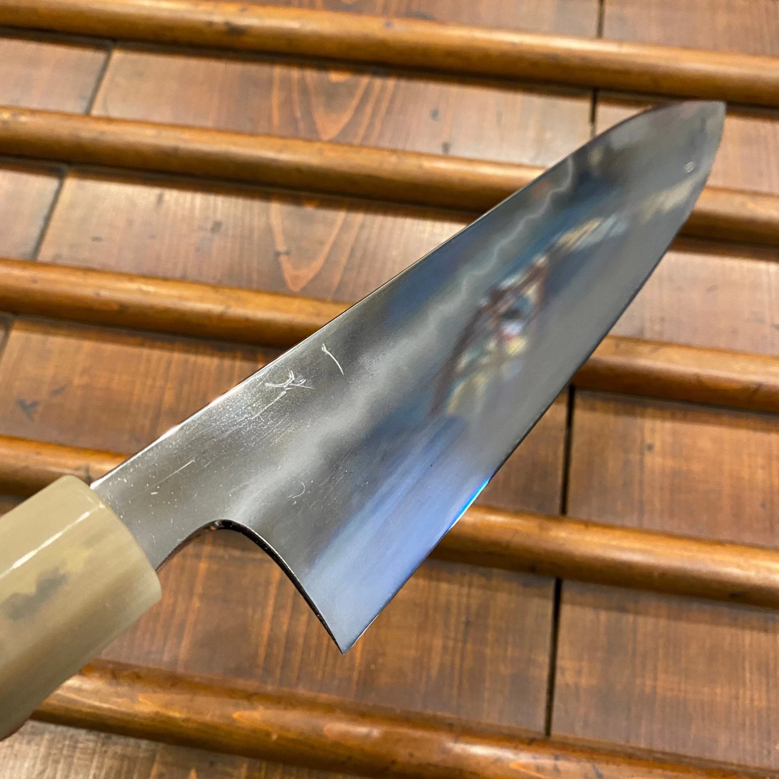 Hitohira Togashi Yohei 210mm Gyuto Aogami 2 Mizu Honyaki Kurokaki Persimmon 6 Hitohira Togashi Yohei 210mm Gyuto Aogami 2 Mizu Honyaki Kurokaki Persimmon - Image 4