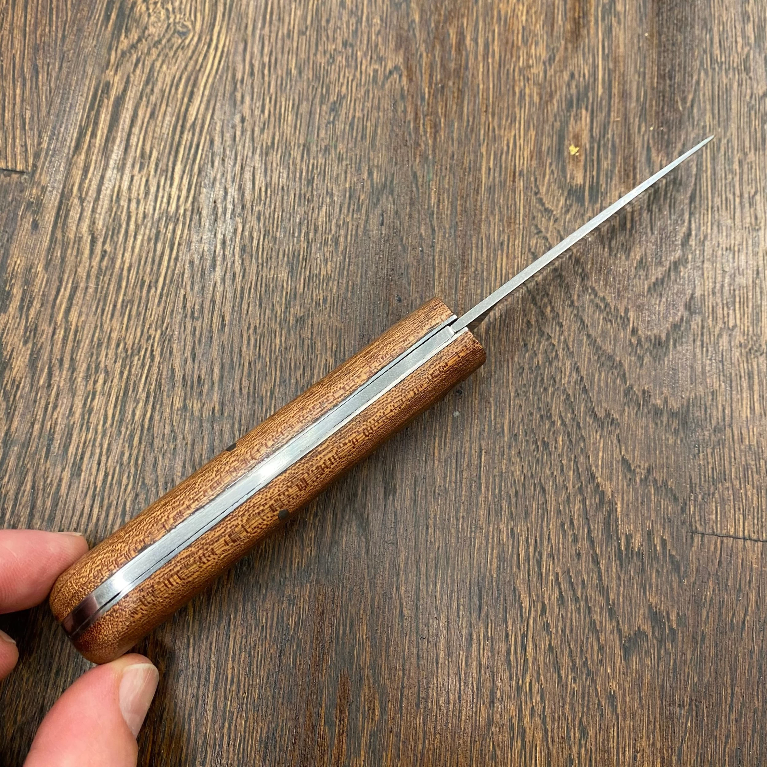 Friedr Herder 4 1/8” Sodbuster / Miner’s Jack Carbon Steel Sapele Wood 5 Friedr Herder 4 1/8” Sodbuster / Miner’s Jack Carbon Steel Sapele Wood - Image 3