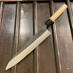 Konosuke Madei Sumiiro 240mm Gyuto SLD Kurouchi Nashiji - By Nihei W/ Saya -Knife shop D6B1F984 0B5F 4D13 8A0A 62D5E76ECBA9
