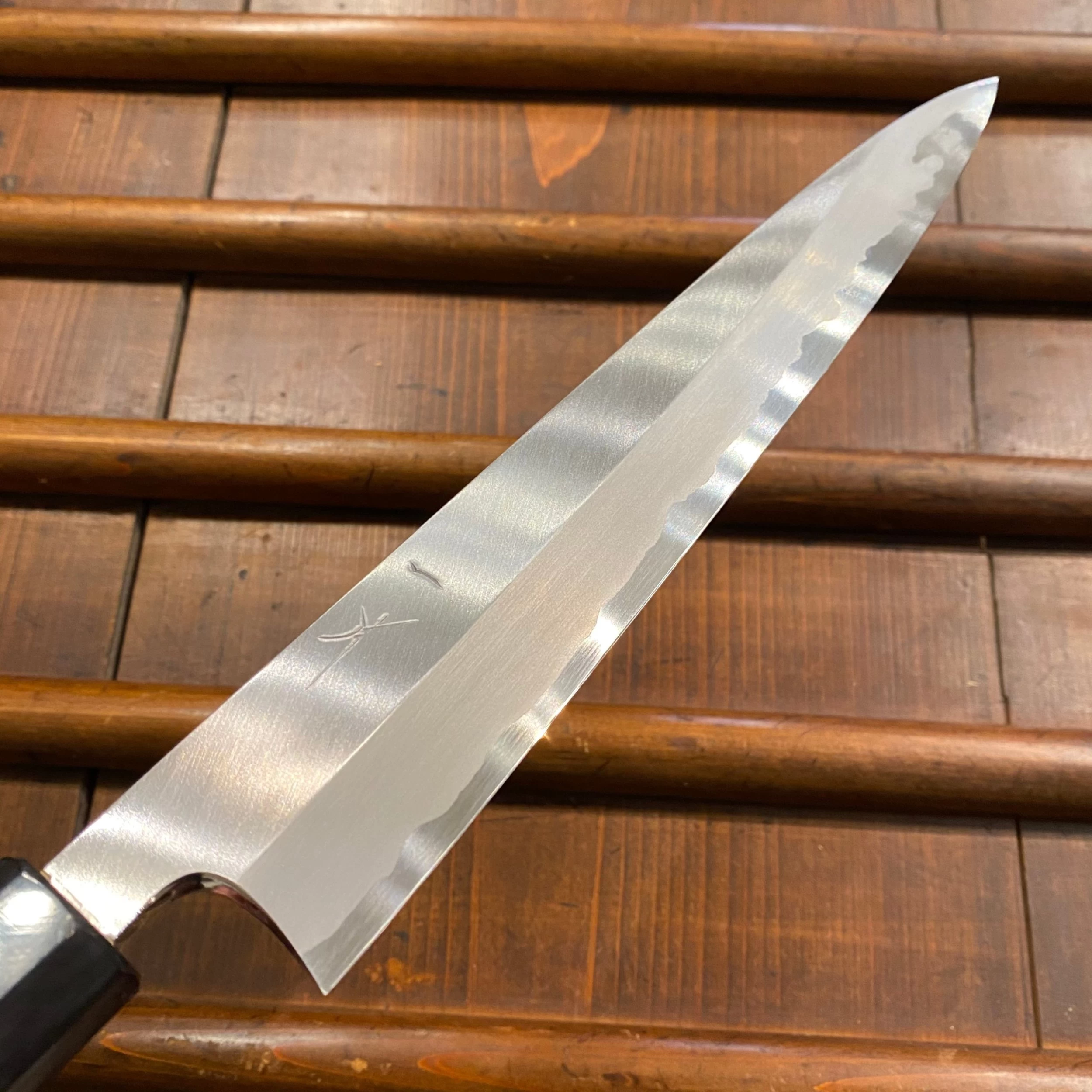 Hitohira Togashi 240mm Sujihiki Stainless Clad Shirogami 1 Ho Handle 5 Hitohira Togashi 240mm Sujihiki Stainless Clad Shirogami 1 Ho Handle - Image 3