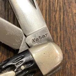 Vintage KA-BAR 3 5/8" Stockman Carbon Steel Rough Black 1960's-70's -Knife shop DB3AC2CB EEE3 4D67 ACDA 4F0627B80D29