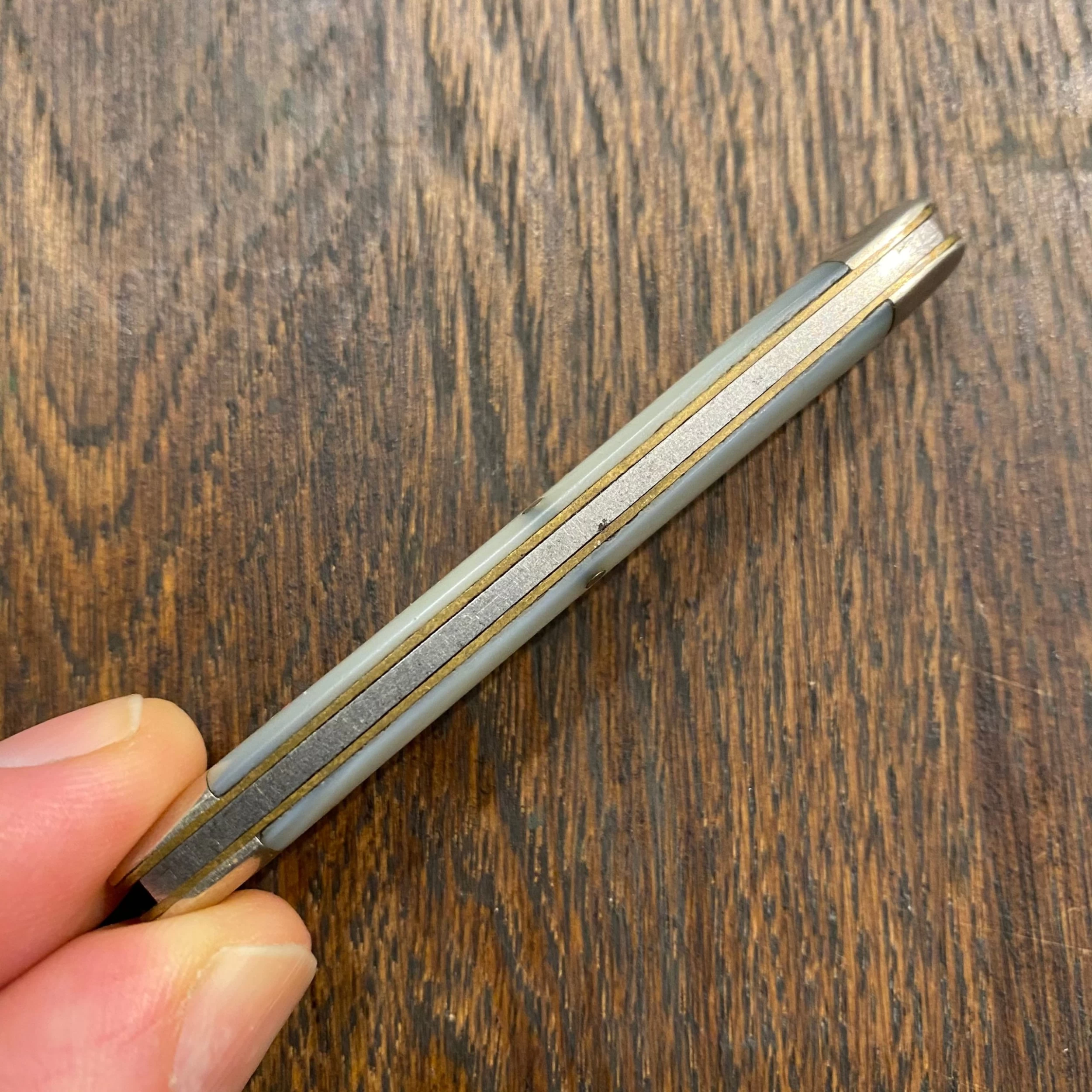 Vintage Ulster Knife Co. 2 7/8" Pen Knife Carbon Steel & Mother Of Pearl 1876-1941 11 Vintage Ulster Knife Co. 2 7/8" Pen Knife Carbon Steel & Mother Of Pearl 1876-1941 - Image 9