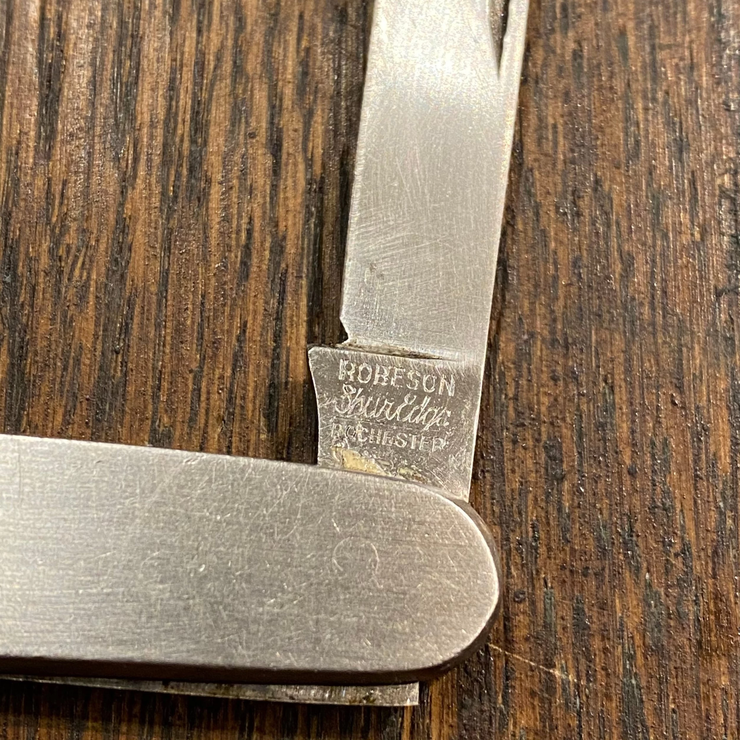 Vintage Robeson Shuredge “Delhi” 3” Pen Stainless Blade Nickel Scales 1922-77 5 Vintage Robeson Shuredge “Delhi” 3” Pen Stainless Blade Nickel Scales 1922-77 - Image 3