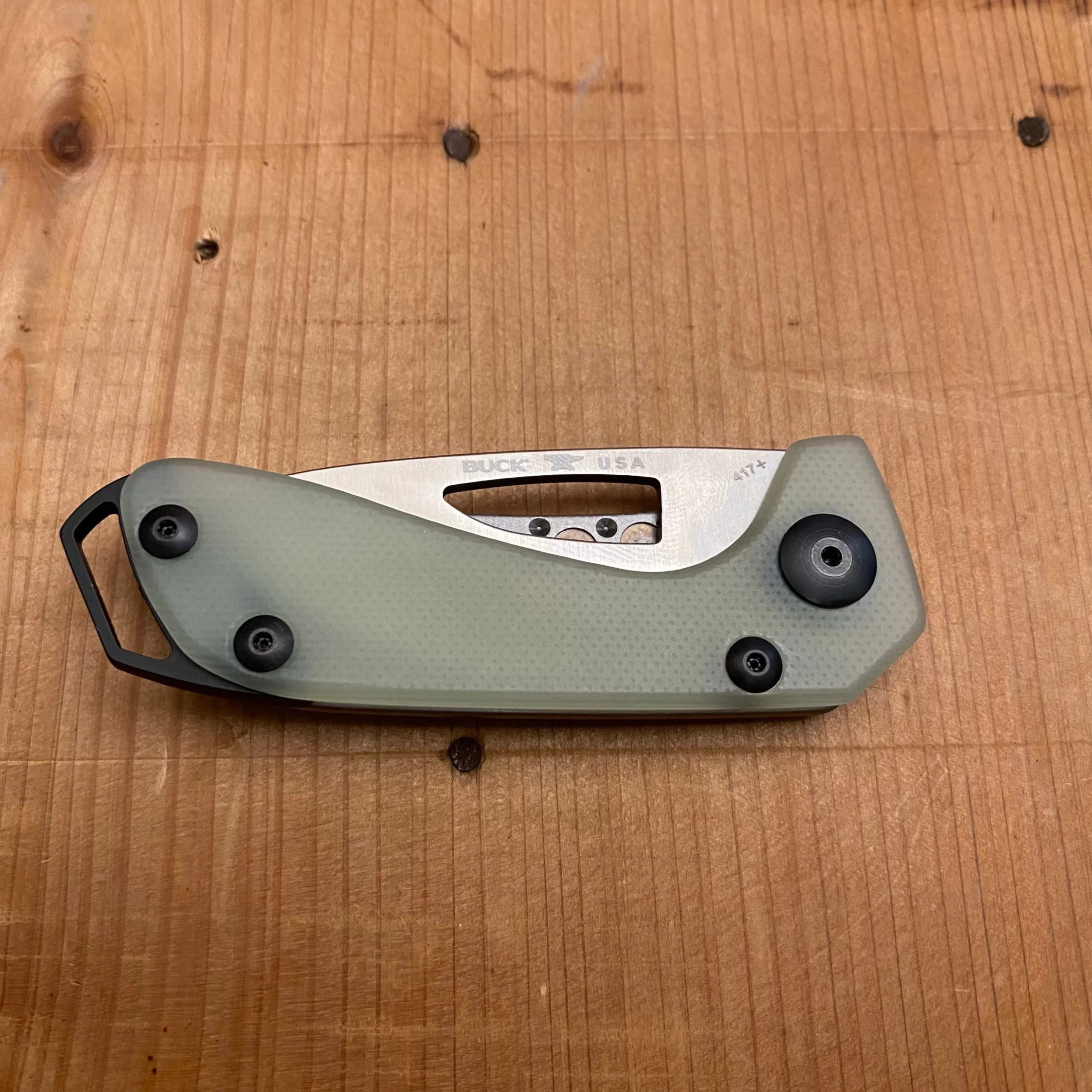 Buck Knives Buck 417 Budgie Frame Lock - Green Natural G10 8 Buck Knives Buck 417 Budgie Frame Lock - Green Natural G10 - Image 6