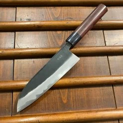 Hitohira MS 165mm Santoku Iron Clad Aogami 2 Kurouchi Rosewood -Knife shop FE5E0449 F290 49B2 A181 0E4043E7B205
