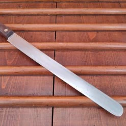 Vintage Unmarked 12" Round Tip Slicer Carbon Steel Rosewood American 1930's-60's -Knife shop IMG20230215144432