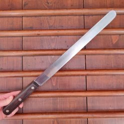 Vintage Unmarked 12" Round Tip Slicer Carbon Steel Rosewood American 1930's-60's -Knife shop IMG20230215144602