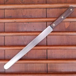 Vintage Unmarked 12" Round Tip Slicer Carbon Steel Rosewood American 1930's-60's -Knife shop IMG20230215144624