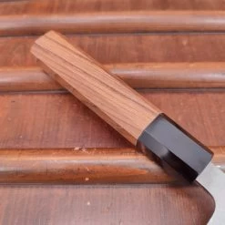Yoshikane Hamono 165mm Santoku Shirogami 2 Nashiji Teak Handle -Knife shop IMG20230224155316