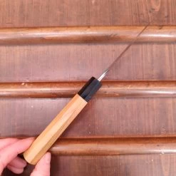 Yoshikane Hamono 80mm Paring Shirogami 2 Nashiji Teak Handle -Knife shop IMG20230224155749
