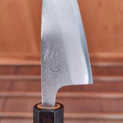 Yoshikane Hamono 80mm Paring Shirogami 2 Nashiji Teak Handle -Knife shop IMG20230224155759