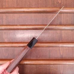 Hatsukokoro Inazuma 180mm Bunka Aogami Super Damascus Kurouchi Tsuchime Wenge Handle -Knife shop IMG20230224162504