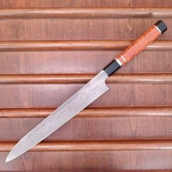 Nigara Hamono 270mm Yanagi Shirogami 1 Mizu Honyaki Barin Burl Double Horn -Knife shop IMG20230316143611