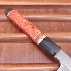 Nigara Hamono 300mm Sakimaru Yanagi Aogami 2 Honyaki Karin Burl Double Horn Handle -Knife shop IMG20230316144218
