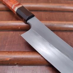 Nigara Hamono 360mm Sakimaru Yanagi Aogami 2 Mizu Honyaki Karin Burl Double Horn -Knife shop IMG20230316144537