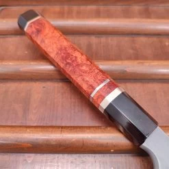 Nigara Hamono 360mm Sakimaru Yanagi Aogami 2 Mizu Honyaki Karin Burl Double Horn -Knife shop IMG20230316144542