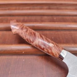 Nigara Hamono 180mm Bunka SG2 Migaki Tsuchime Stabilized Maple Burl Western Handle 12 Nigara Hamono 180mm Bunka SG2 Migaki Tsuchime Stabilized Maple Burl Western Handle -Knife shop IMG20230321125720