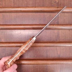 Nigara Hamono SG2 180mm Kiritsuke Nakiri Migaki Tsuchime Stabilized Maple Burl Western Handle -Knife shop IMG20230321130744