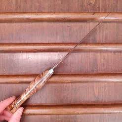 Nigara Hamono 180mm Santoku SG2 Migaki Tsuchime Stabilized Maple Burl Western Handle -Knife shop IMG20230321131224