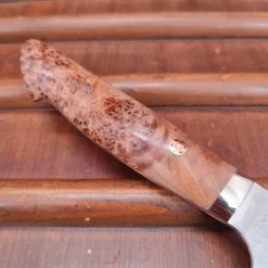 Nigara Hamono SG2 210mm Kiritsuke Gyuto Migaki Tsuchime Stabilized Maple Burl Western Handle 12 Nigara Hamono SG2 210mm Kiritsuke Gyuto Migaki Tsuchime Stabilized Maple Burl Western Handle -Knife shop IMG20230321132956