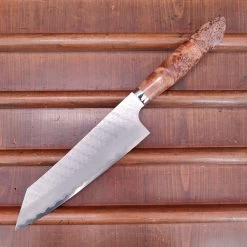 Nigara Hamono SG2 210mm Kiritsuke Gyuto Migaki Tsuchime Stabilized Maple Burl Western Handle 15 Nigara Hamono SG2 210mm Kiritsuke Gyuto Migaki Tsuchime Stabilized Maple Burl Western Handle -Knife shop IMG20230321133055