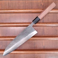 Hatsukokoro Kurokaze 210mm Gyuto Stainless Clad Shirogami 2 Walnut -Knife shop IMG20230321140609