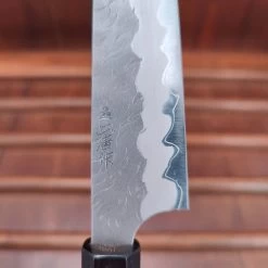 Nigara Hamono 150mm Petty Aogami Super Migaki Tsuchime Wedge Handle 15 Nigara Hamono 150mm Petty Aogami Super Migaki Tsuchime Wedge Handle -Knife shop IMG20230321142608