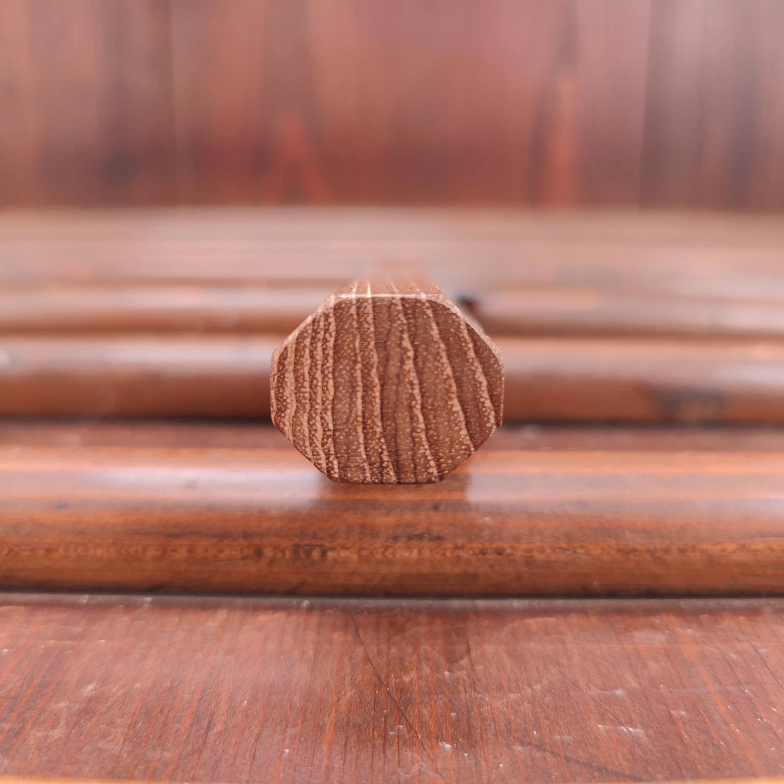 Kumokage 80mm Petty Aogami 2 Kurouchi Carbon Damascus Teak Horn 10 Kumokage 80mm Petty Aogami 2 Kurouchi Carbon Damascus Teak Horn - Image 8