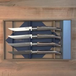 Opinel Set Of 4 Table Chic Birch Wood Steak Knives