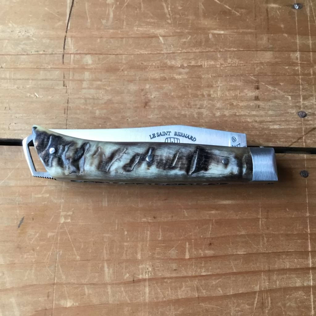 Fontenille Pataud Saint Bernard 11cm Pocket Knife Ram Horn Lockback 5 Fontenille Pataud Saint Bernard 11cm Pocket Knife Ram Horn Lockback - Image 3