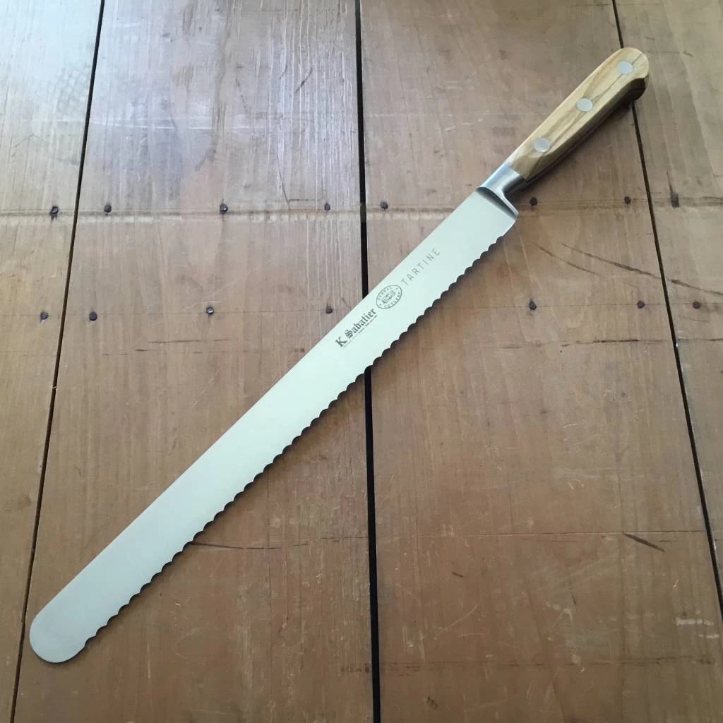 K Sabatier / Tartine / Bernal 12" Serrated Slicer Stainless Olive 3 K Sabatier / Tartine / Bernal 12" Serrated Slicer Stainless Olive