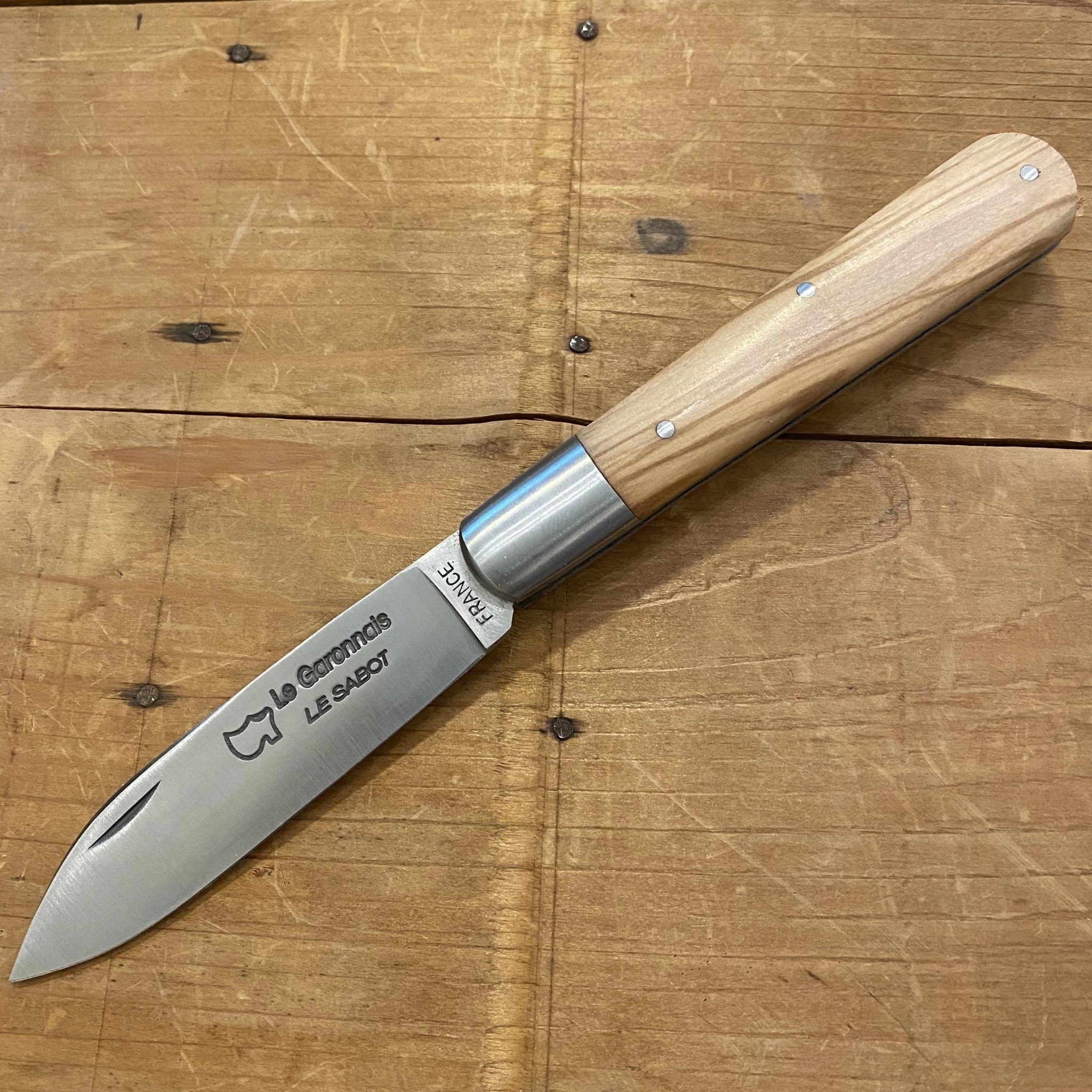 Au Sabot Garonnais 10.5cm Pocket Knife Stainless Olive 3 Au Sabot Garonnais 10.5cm Pocket Knife Stainless Olive