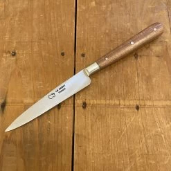 Au Sabot 4" Pointed Paring Carbon Steel Bubinga W Stainless Bolster