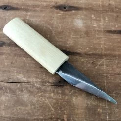 Baishinshi Kiridashi Wood Carving Knife W/ Wooden Handle & Saya 20mm Wide