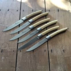 Chazeau Honoré Le Thiers Steak Knife Set Of 6 Bolstered Boxwood