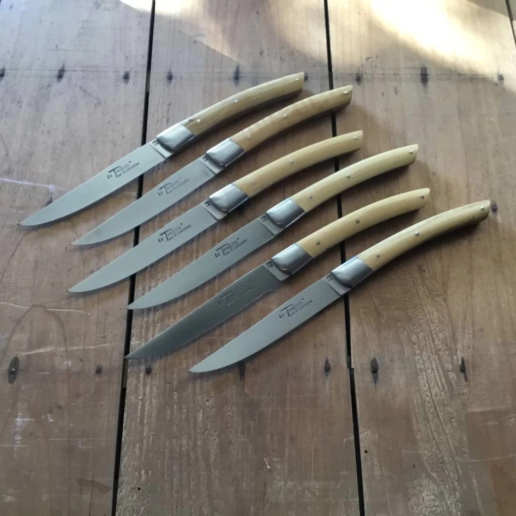 Chazeau Honoré Le Thiers Steak Knife Set Of 6 Bolstered Boxwood 3 Chazeau Honoré Le Thiers Steak Knife Set Of 6 Bolstered Boxwood