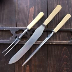 Vintage Thomas Wilson Carving Set Sheffield England 1920s Celluloid -Knife shop e7dcad13 d2b6 46ce bfa2 171281aeb80c