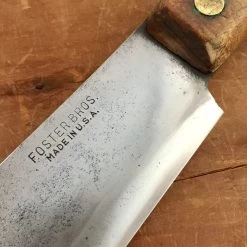 Vintage Foster Bros 12" Splitter Carbon Steel -Knife shop foster bros 12 splitter carbon steel heel