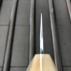 Hitohira Togashi 240mm Gyuto Stainless Clad Aogami 1 Macasser Ebony & Blonde Horn With Saya -Knife shop hitohira togashi 240mm gyuto stainless clad ao 1 m 45eaac73 98f2 4ad1 98ea 91afdbace04e