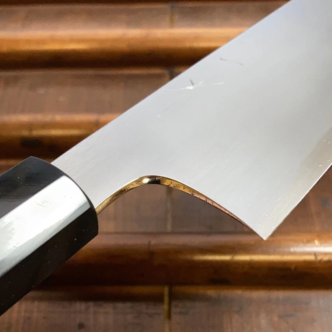 Hitohira Gorobei Rikichi 240mm Gyuto Shirogami 2 Kasumi Ho Wood 7 Hitohira Gorobei Rikichi 240mm Gyuto Shirogami 2 Kasumi Ho Wood - Image 5