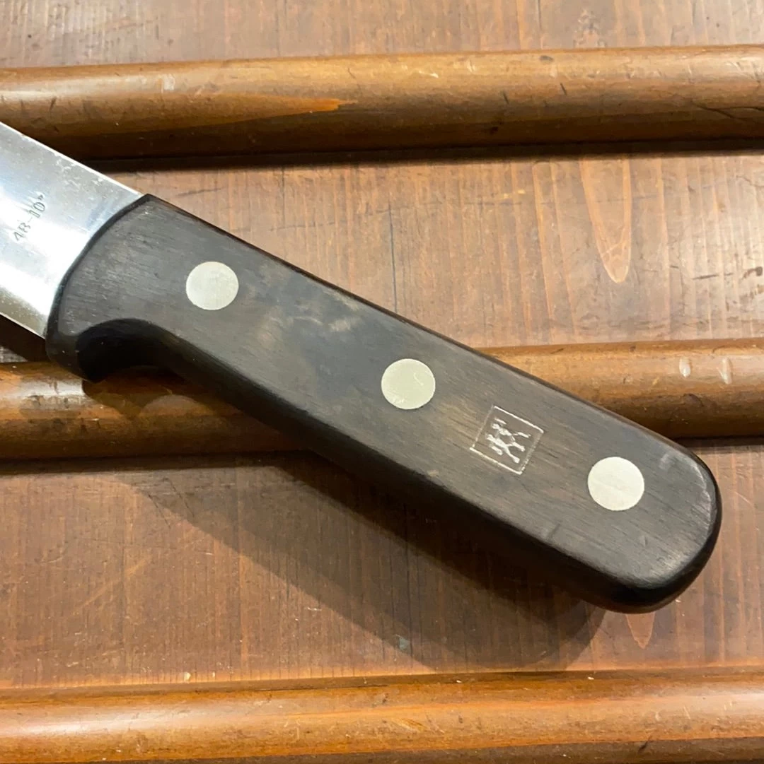 Vintage J.A. Henckels 10” Scimitar Carbon Steel 48-10” 1950’s Solingen VGC 8 Vintage J.A. Henckels 10” Scimitar Carbon Steel 48-10” 1950’s Solingen VGC - Image 6