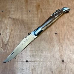 Fontenille Pataud Laguiole Picnic 12cm Pocket Knife Pistachio With Corkscrew